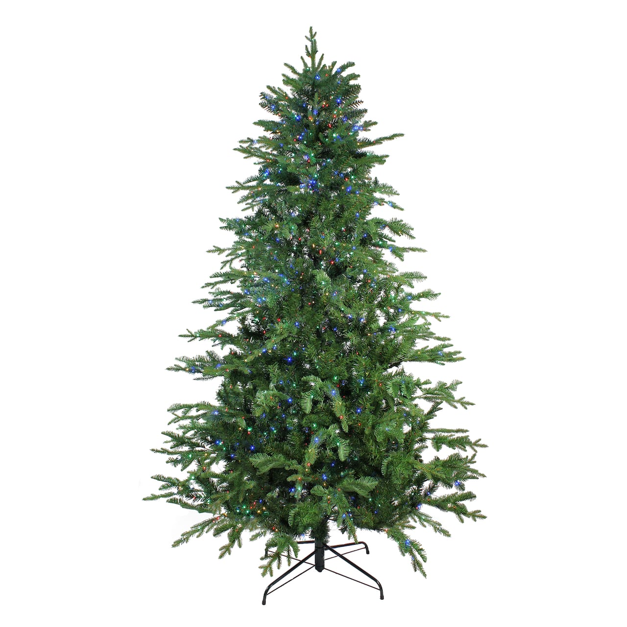 7.5ft. Pre-Lit Medium Ashland Sitka Spruce Artificial Christmas Tree, Multicolor LED Lights